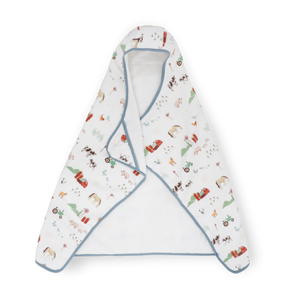 Toddler Hooded Towel - Farmyard