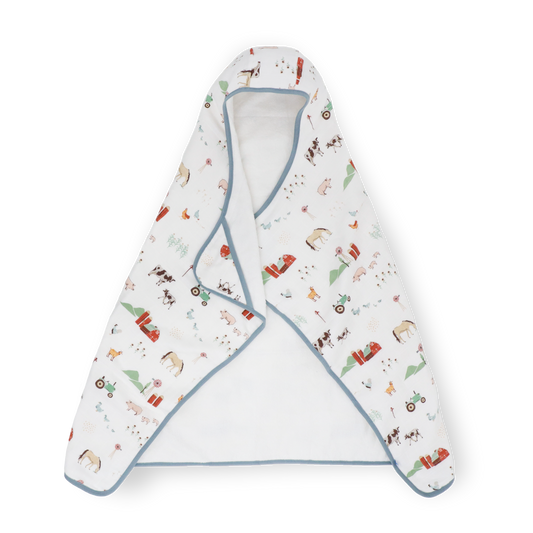 Toddler Hooded Towel - Farmyard