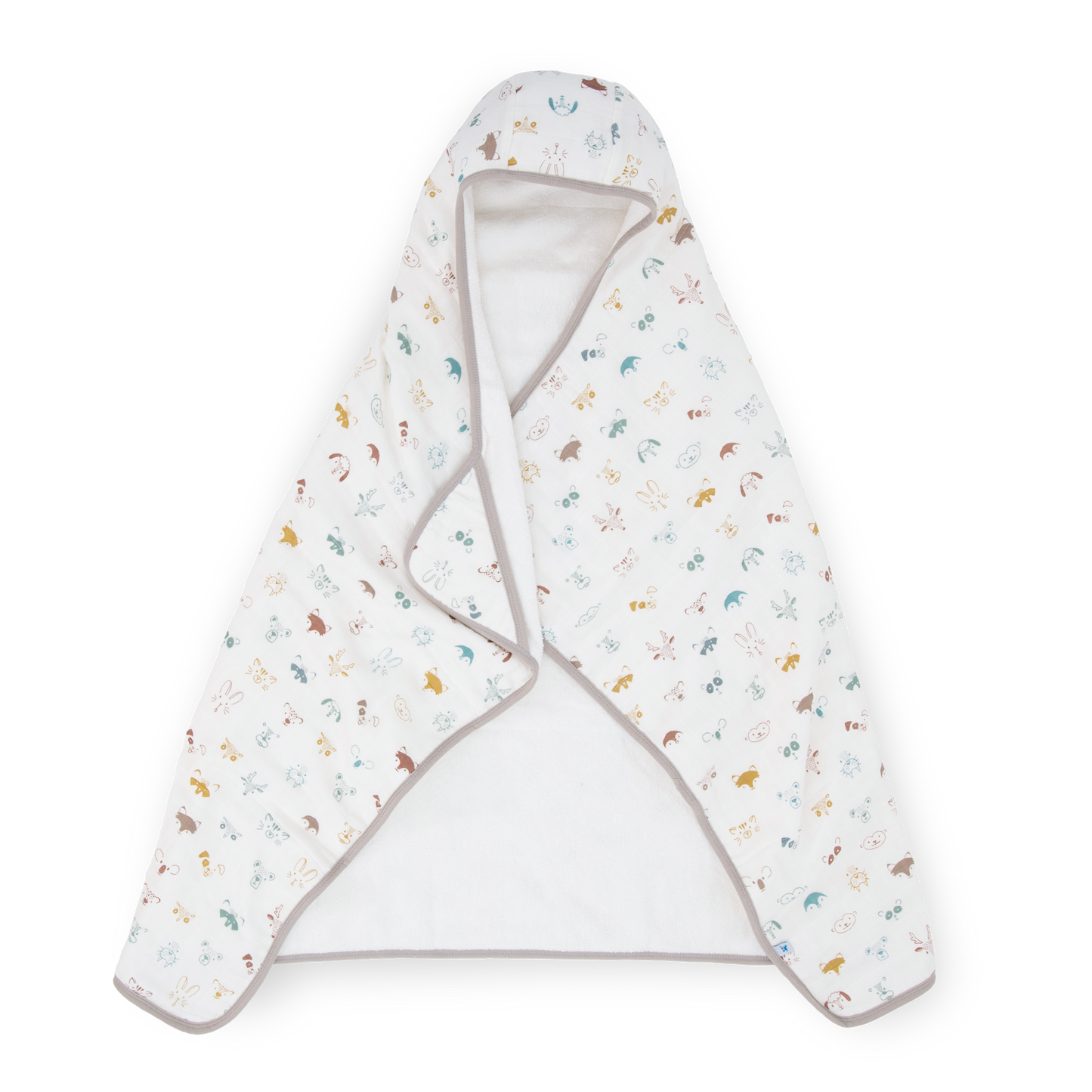 Toddler Hooded Towel - Animal Crowd