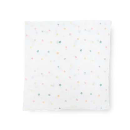 Cotton Muslin Swaddle Blanket - Party Dots