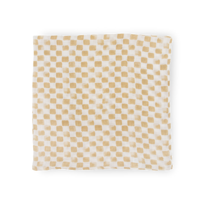 Cotton Muslin Swaddle Blanket - Adobe Checker