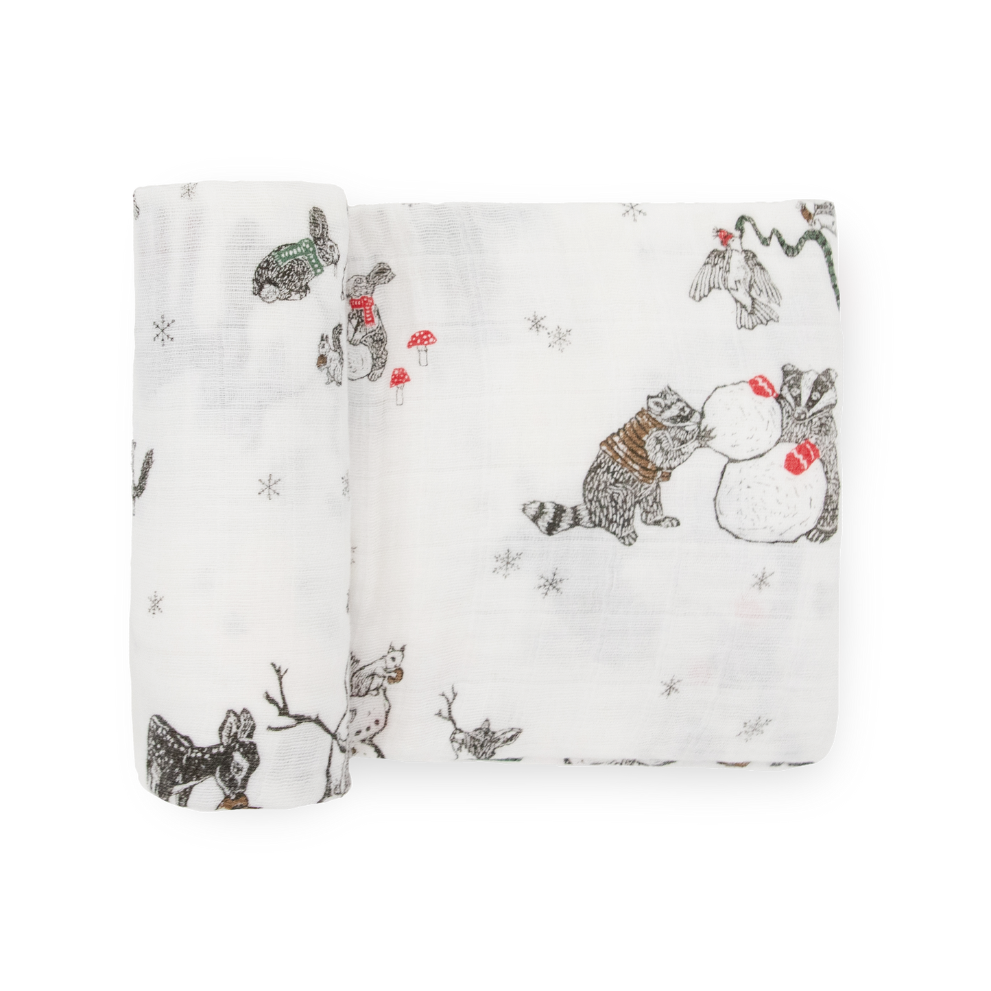 Cotton Muslin Swaddle Blanket - Snow Day