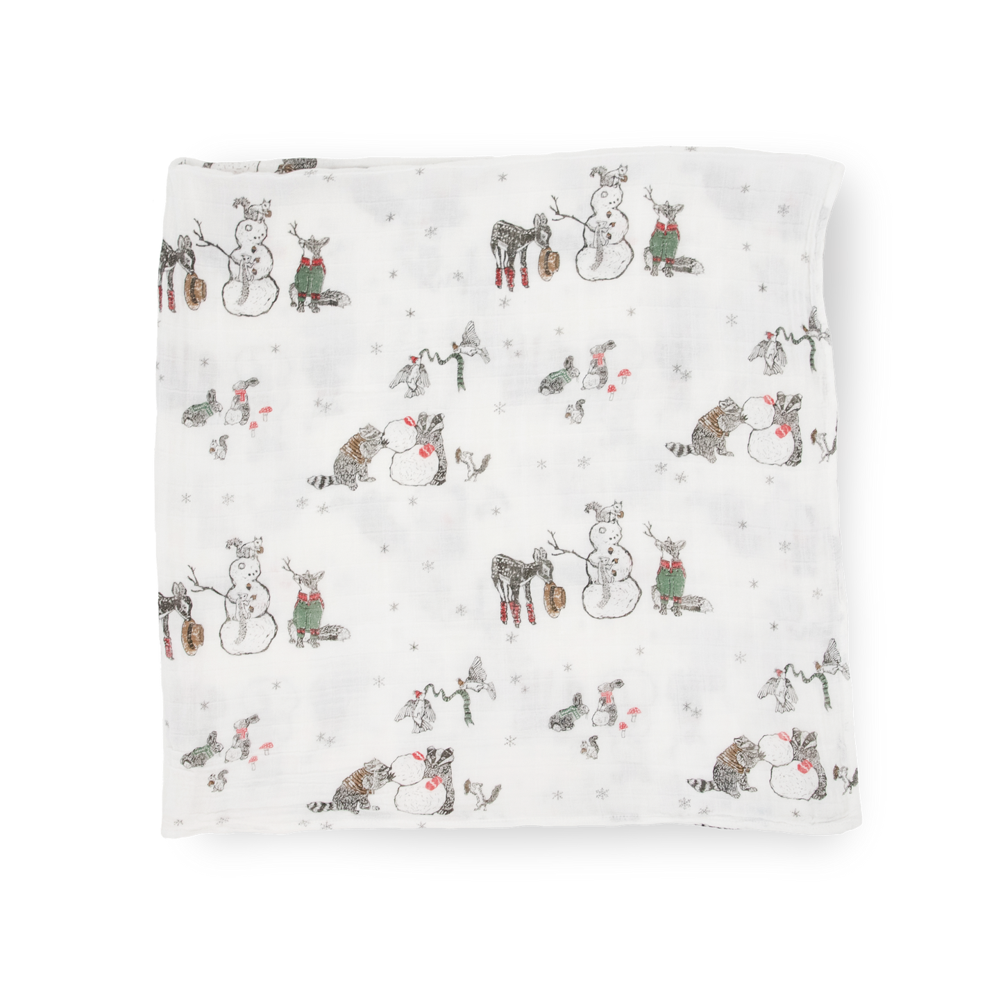 Cotton Muslin Swaddle Blanket 3 Pack - Snow Day