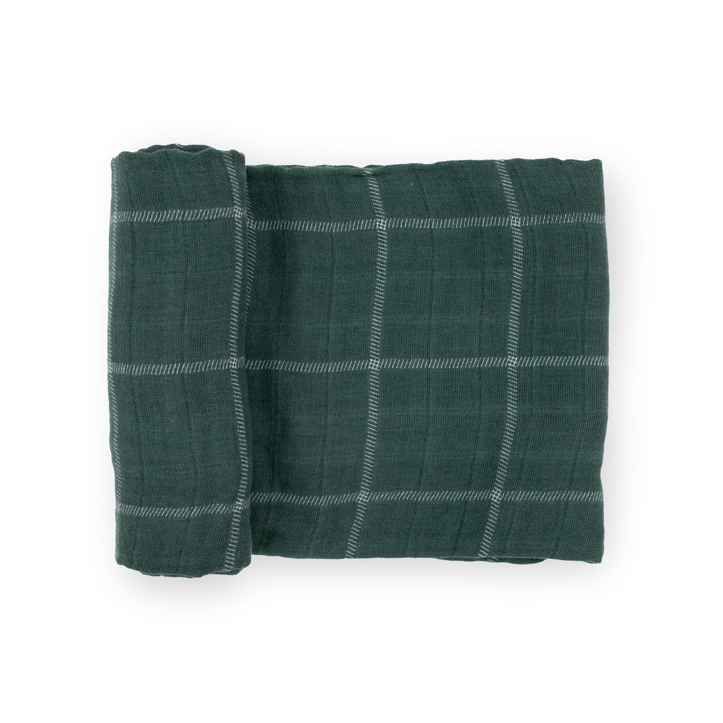 Cotton Muslin Swaddle Blanket - Evergreen Plaid