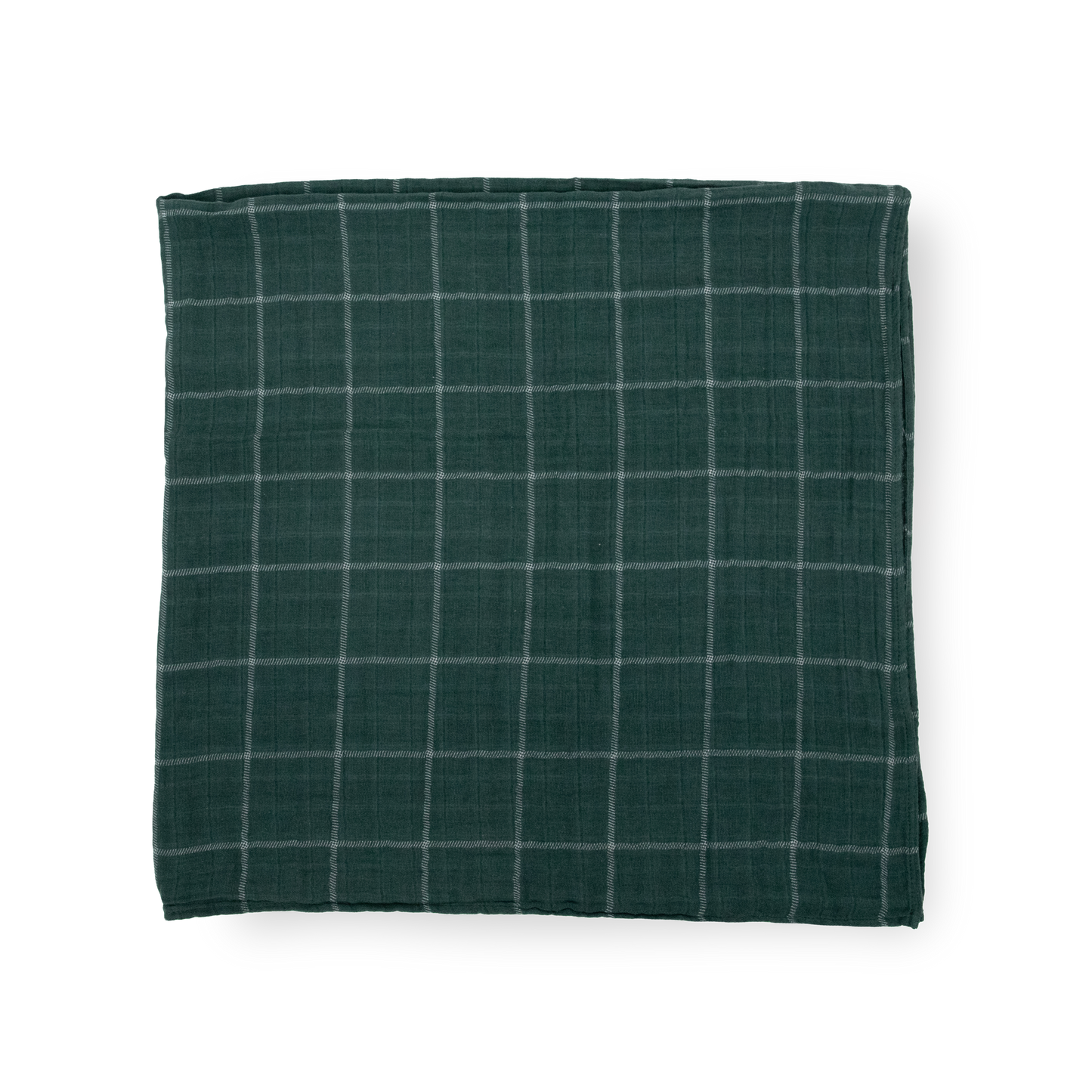 Cotton Muslin Swaddle Blanket - Evergreen Plaid