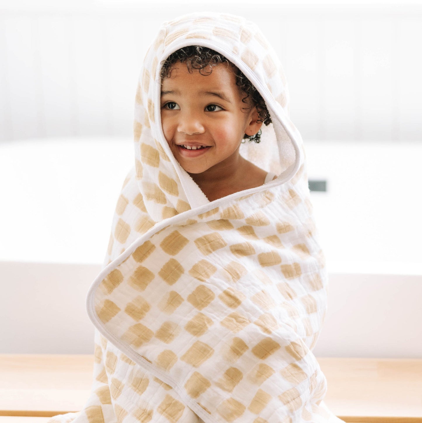 Toddler Hooded Towel - Adobe Checker