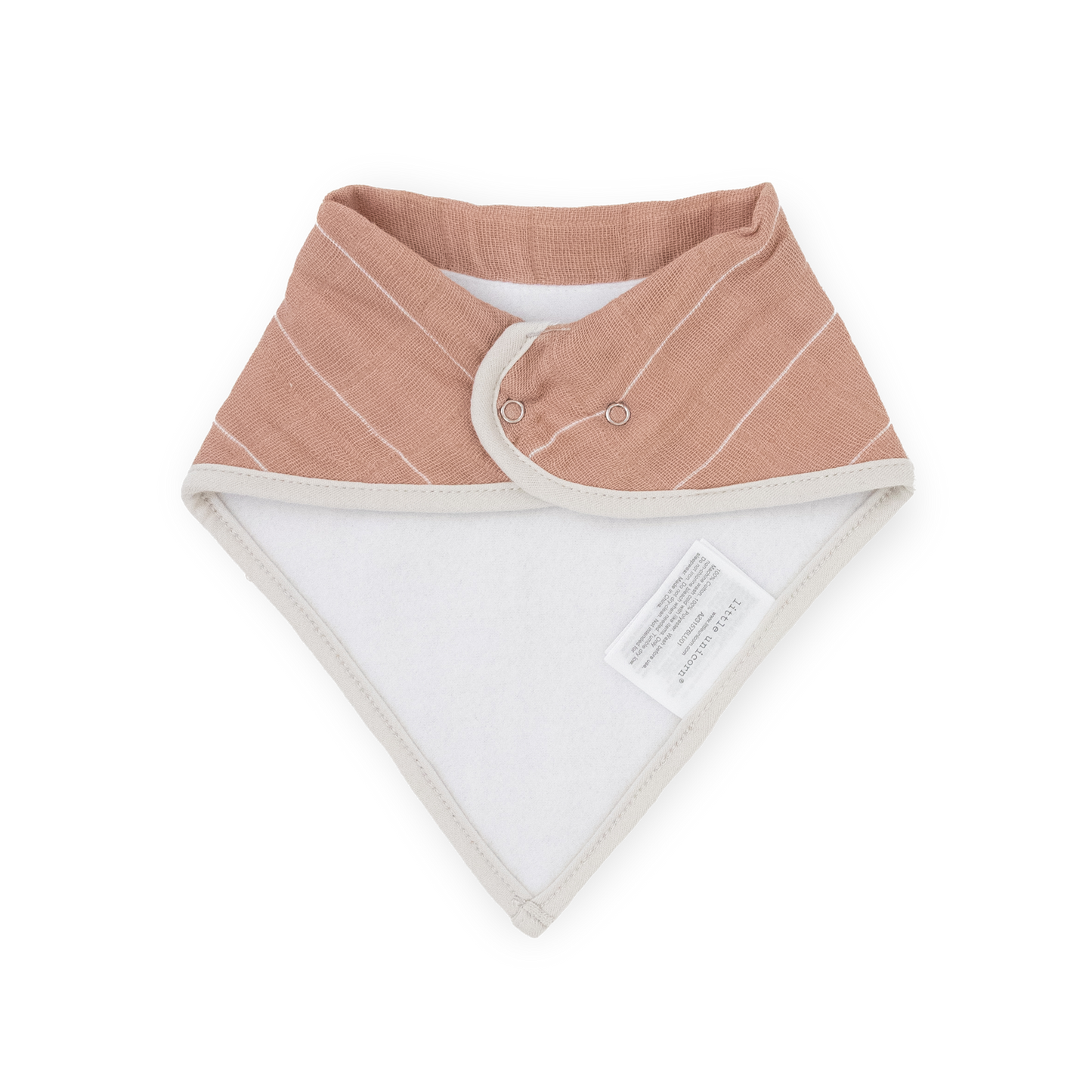 Cotton Muslin + Fleece Bandana Bib 4 Pack - Mauve Stripe