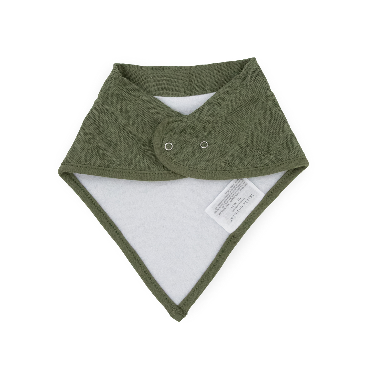 Cotton Muslin + Fleece Bandana Bib 4 Pack - Tropical Leaf