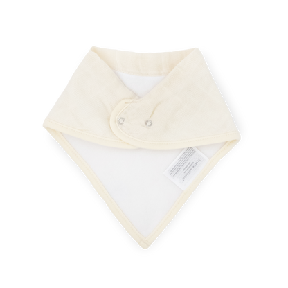 Cotton Muslin + Fleece Bandana Bib 4 Pack - Tropical Leaf