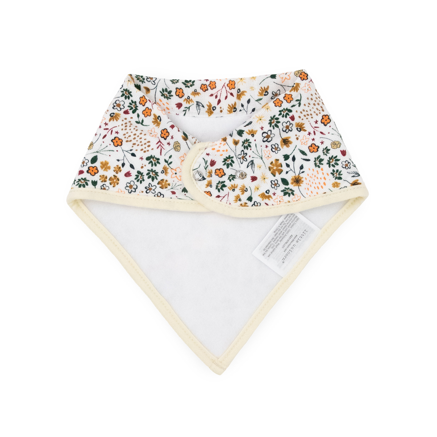 Cotton Muslin + Fleece Bandana Bib 4 Pack - Pressed Petals