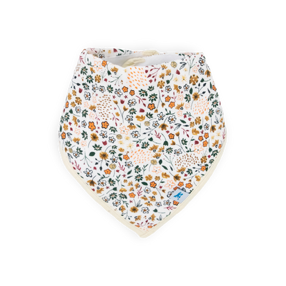 Cotton Muslin + Fleece Bandana Bib 4 Pack - Vintage Floral