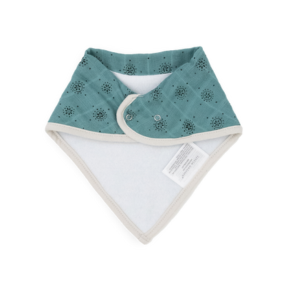 Cotton Muslin + Fleece Bandana Bib 4 Pack - Wallflower