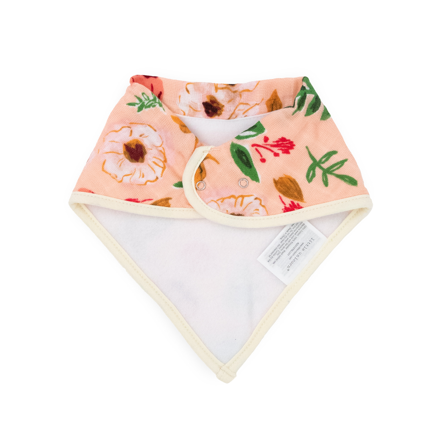 Cotton Muslin + Fleece Bandana Bib 4 Pack - Vintage Floral