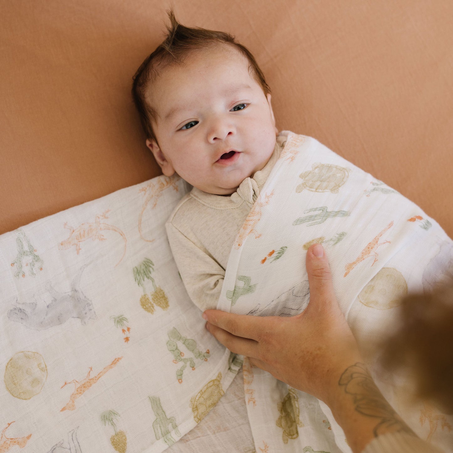 Cotton Muslin Swaddle Blanket - Desert Night