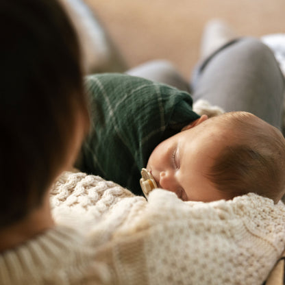 Cotton Muslin Swaddle Blanket - Evergreen Plaid