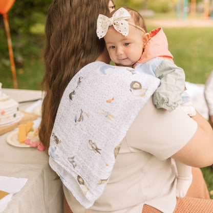 Cotton Muslin Swaddle Blanket - Party Animals