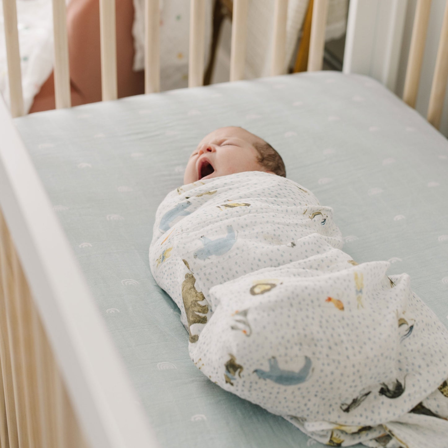 Cotton Muslin Swaddle Blanket - Party Animals