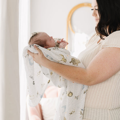 Cotton Muslin Swaddle Blanket - Party Animals