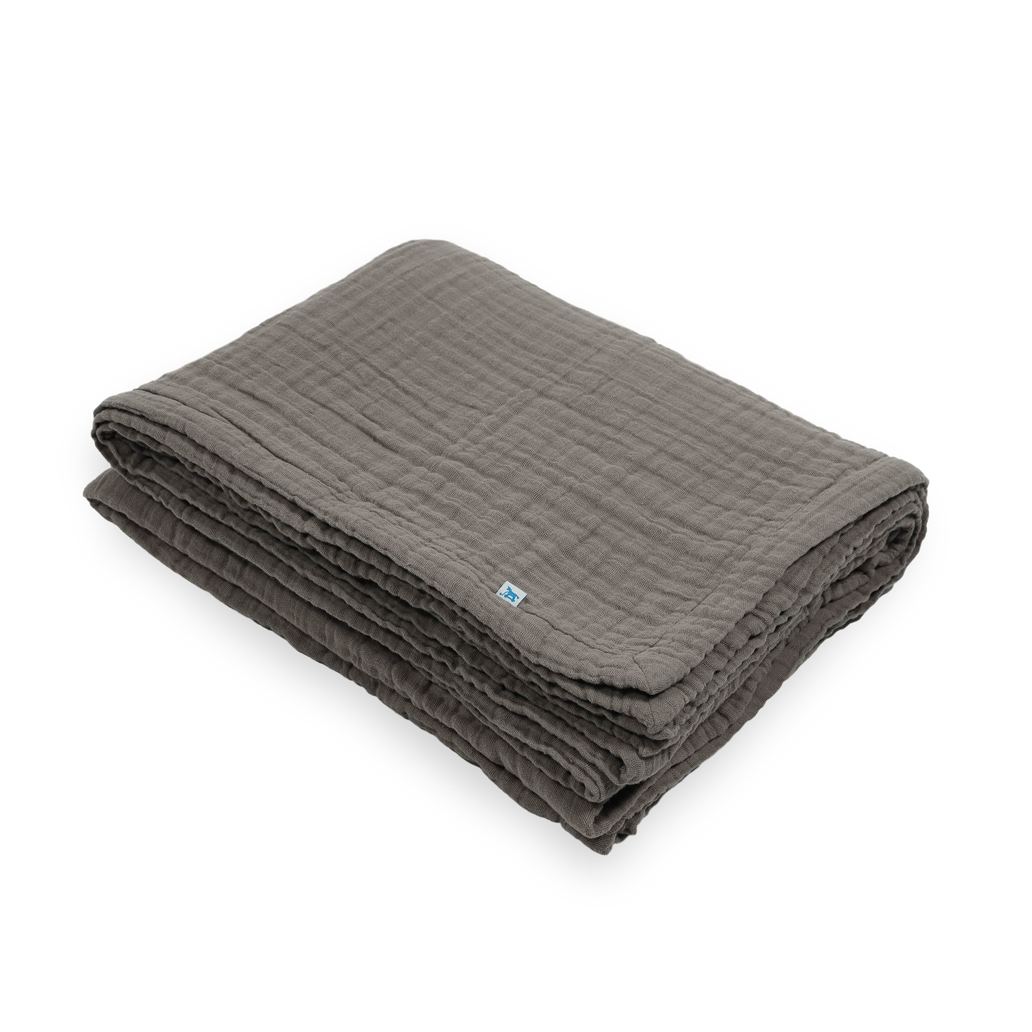 Cotton Muslin Quilted Throw - Mocha