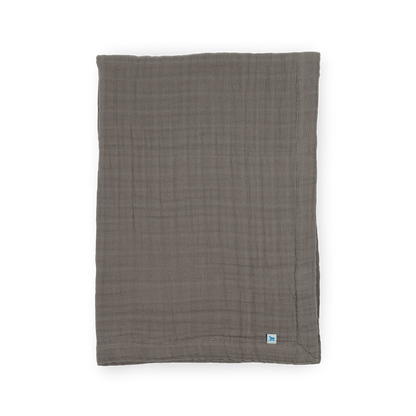 Cotton Muslin Baby Quilt - Mocha