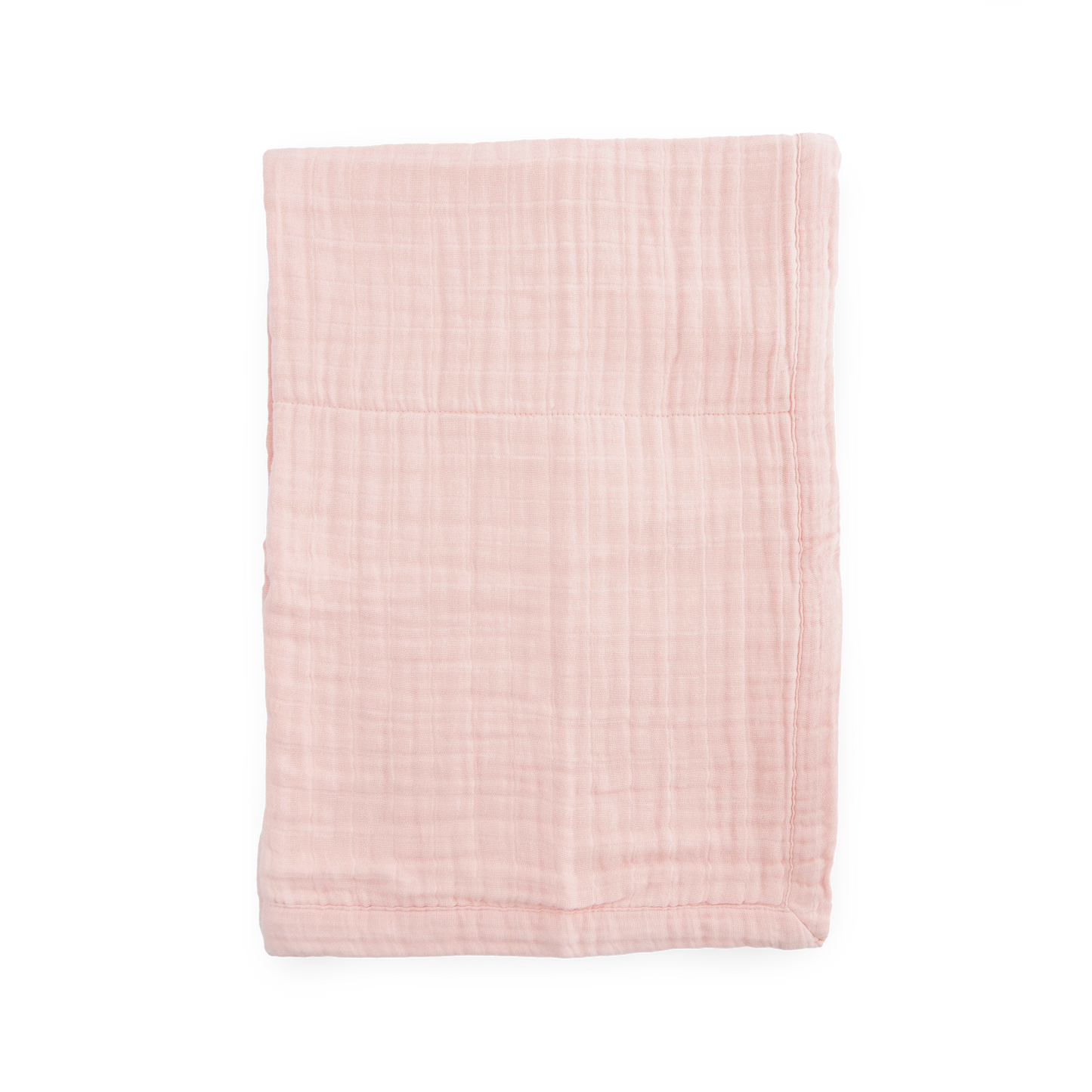 Cotton Muslin Baby Quilt - Light Pink