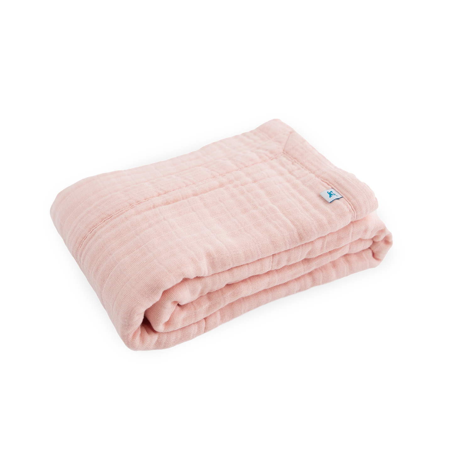 Cotton Muslin Baby Quilt - Light Pink