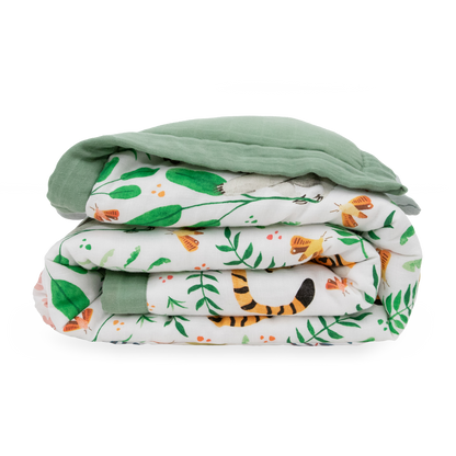 Cotton Muslin Toddler Comforter - Mighty Jungle