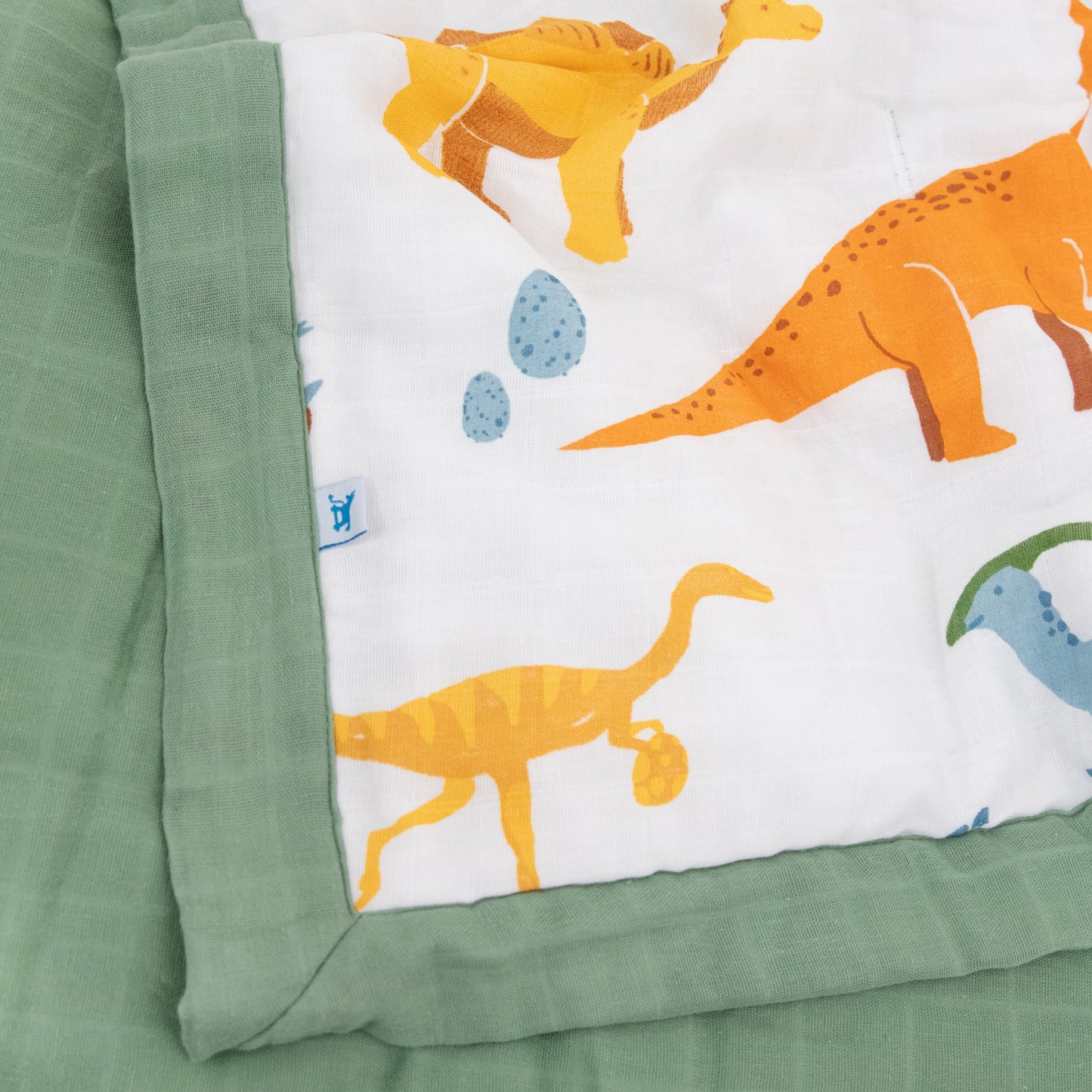 Cotton Muslin Toddler Comforter - Dino Names