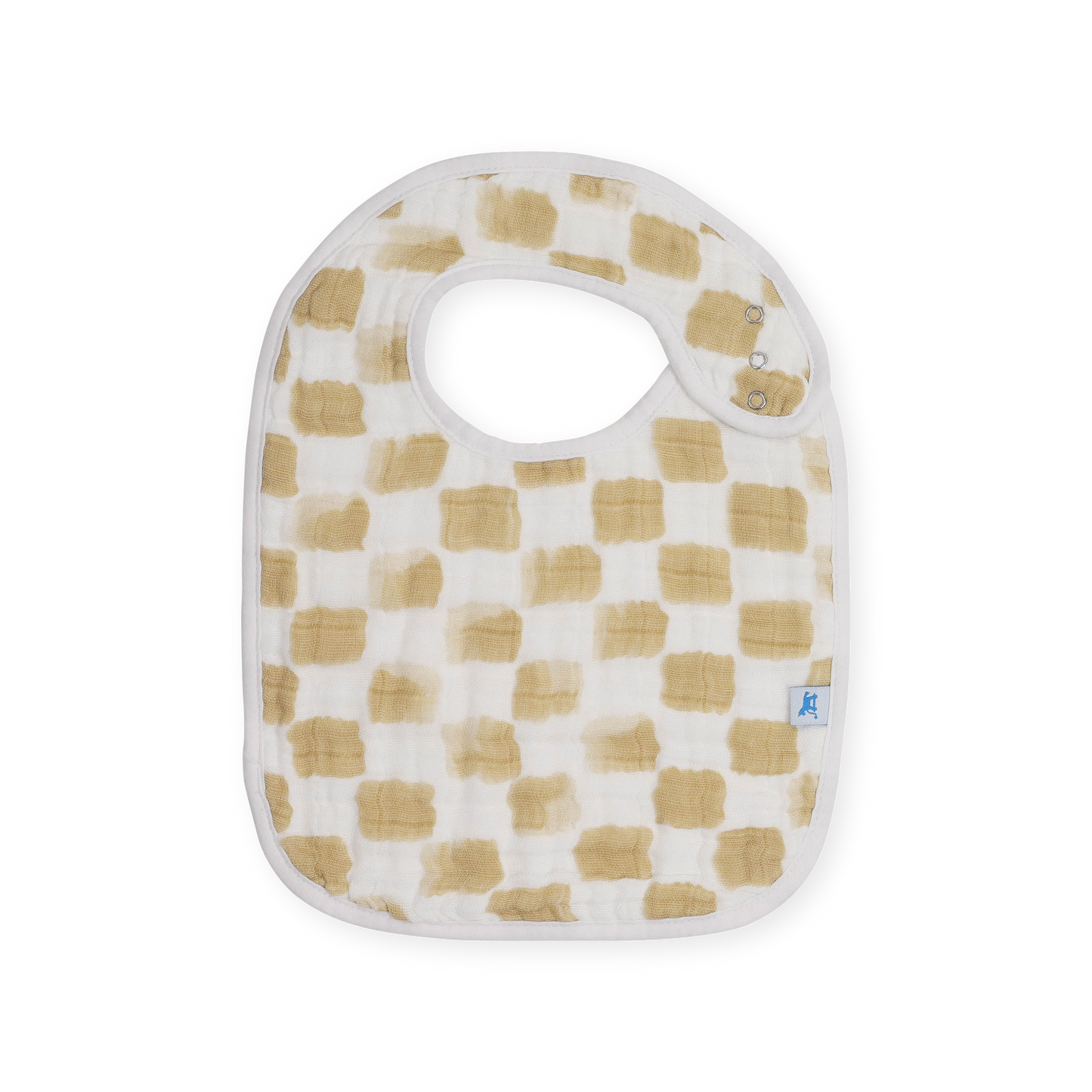 Cotton Muslin Classic Bib 3 Pack - Adobe Checker