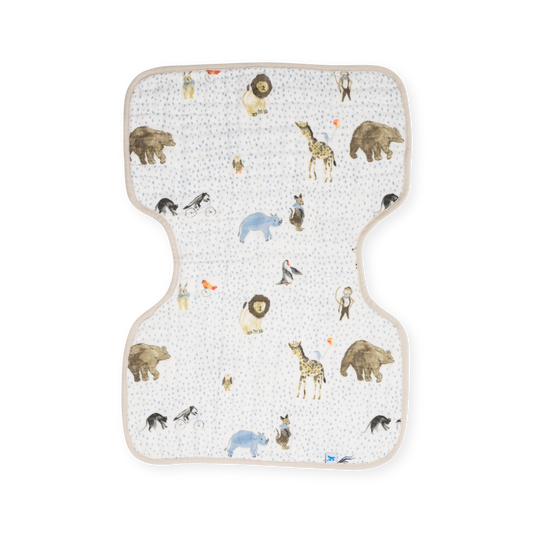 Cotton Muslin Burp Cloth - Party Animals