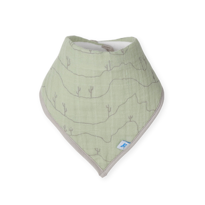 Cotton Muslin + Fleece Bandana Bib 4 Pack - Adobe Checker