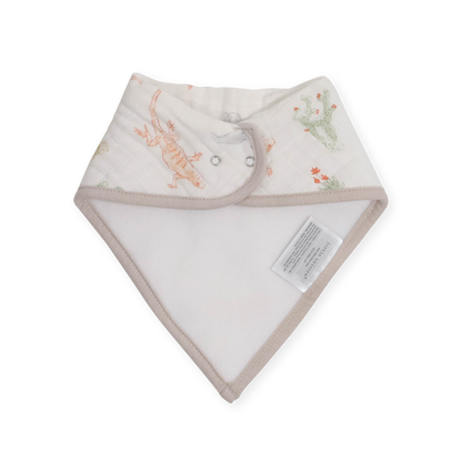 Cotton Muslin + Fleece Bandana Bib 4 Pack - Adobe Checker