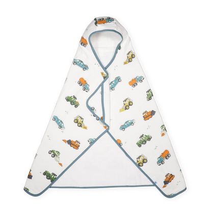 Toddler Hooded Towel - Work Trucks