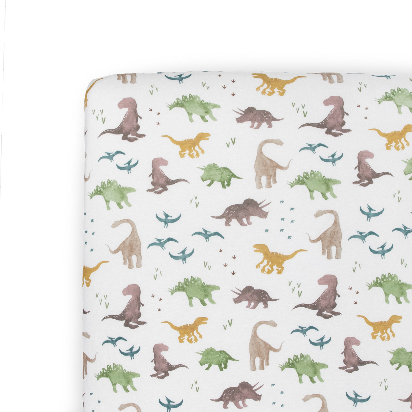 Stretch Knit Crib Sheet - Dino Pals