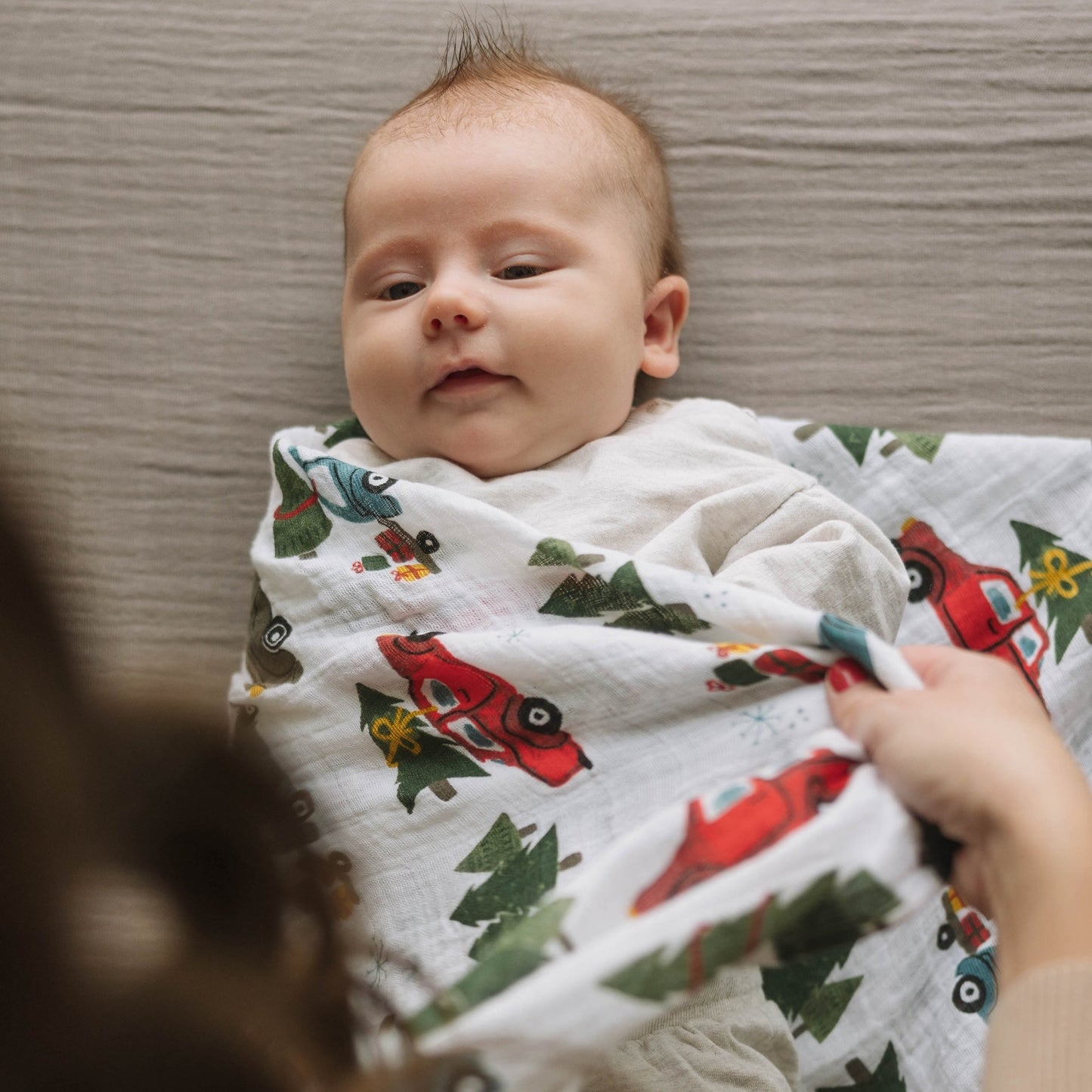 Cotton Muslin Swaddle Blanket - Holiday Haul