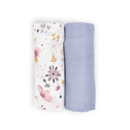 Deluxe Muslin Swaddle Blanket 2 Pack - Fairy Gardens