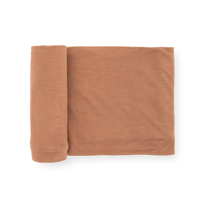 Stretch Knit Swaddle Blanket - Terracotta