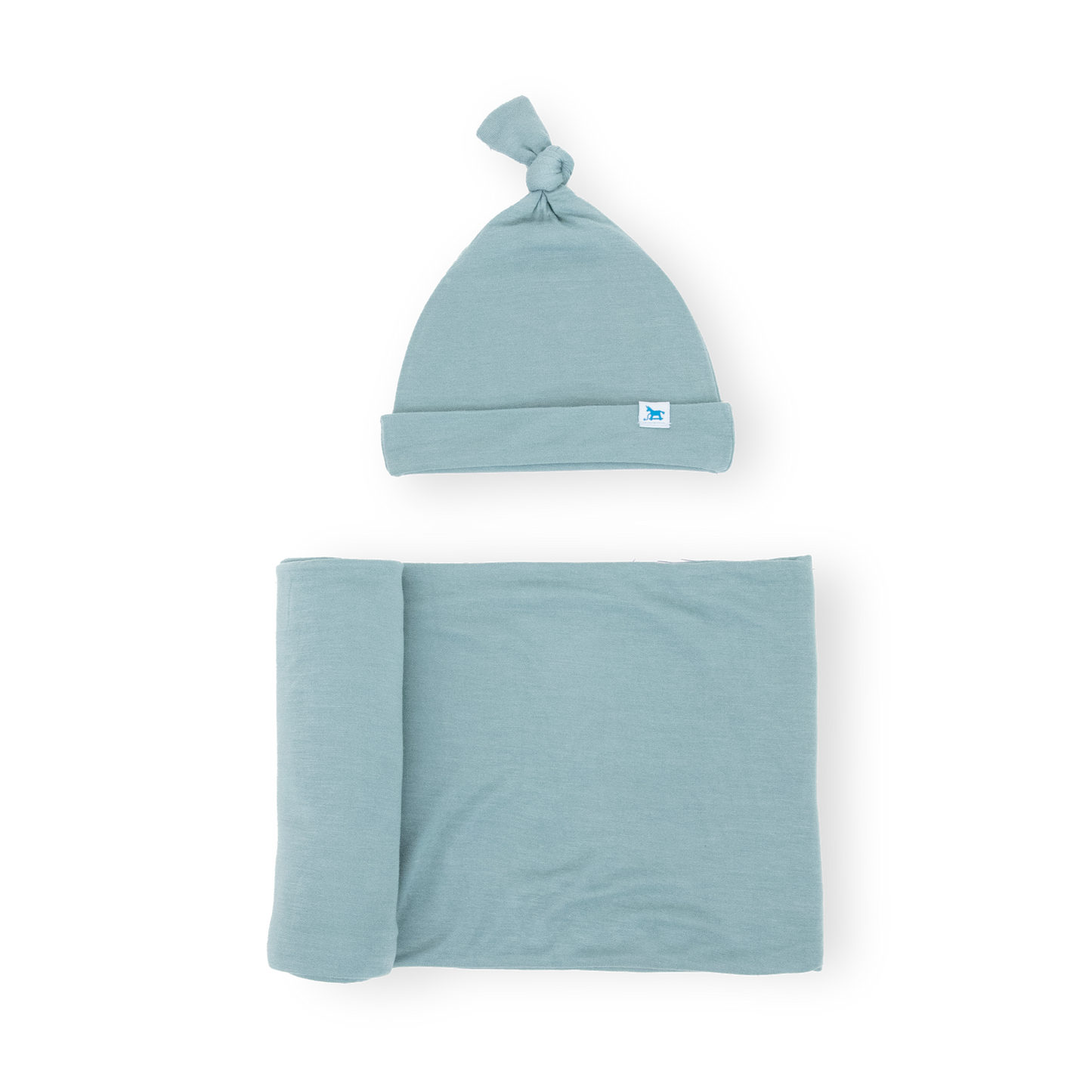 Stretch Knit Swaddle and Hat Set - Harbor