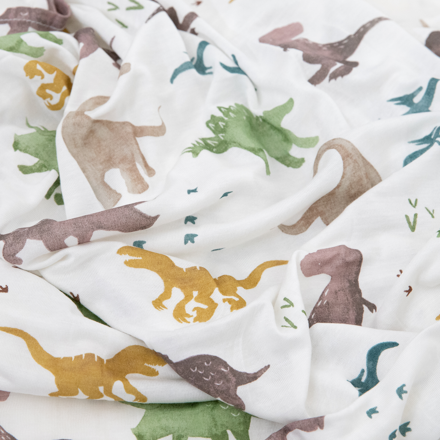 Stretch Knit Swaddle Blanket - Dino Pals