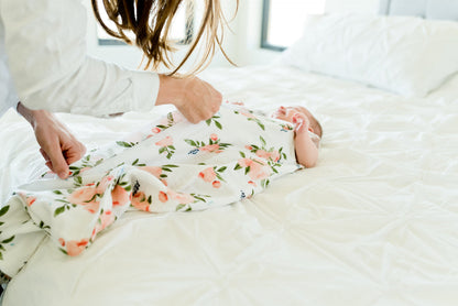 Cotton Muslin Sleep Bag - Watercolor Roses