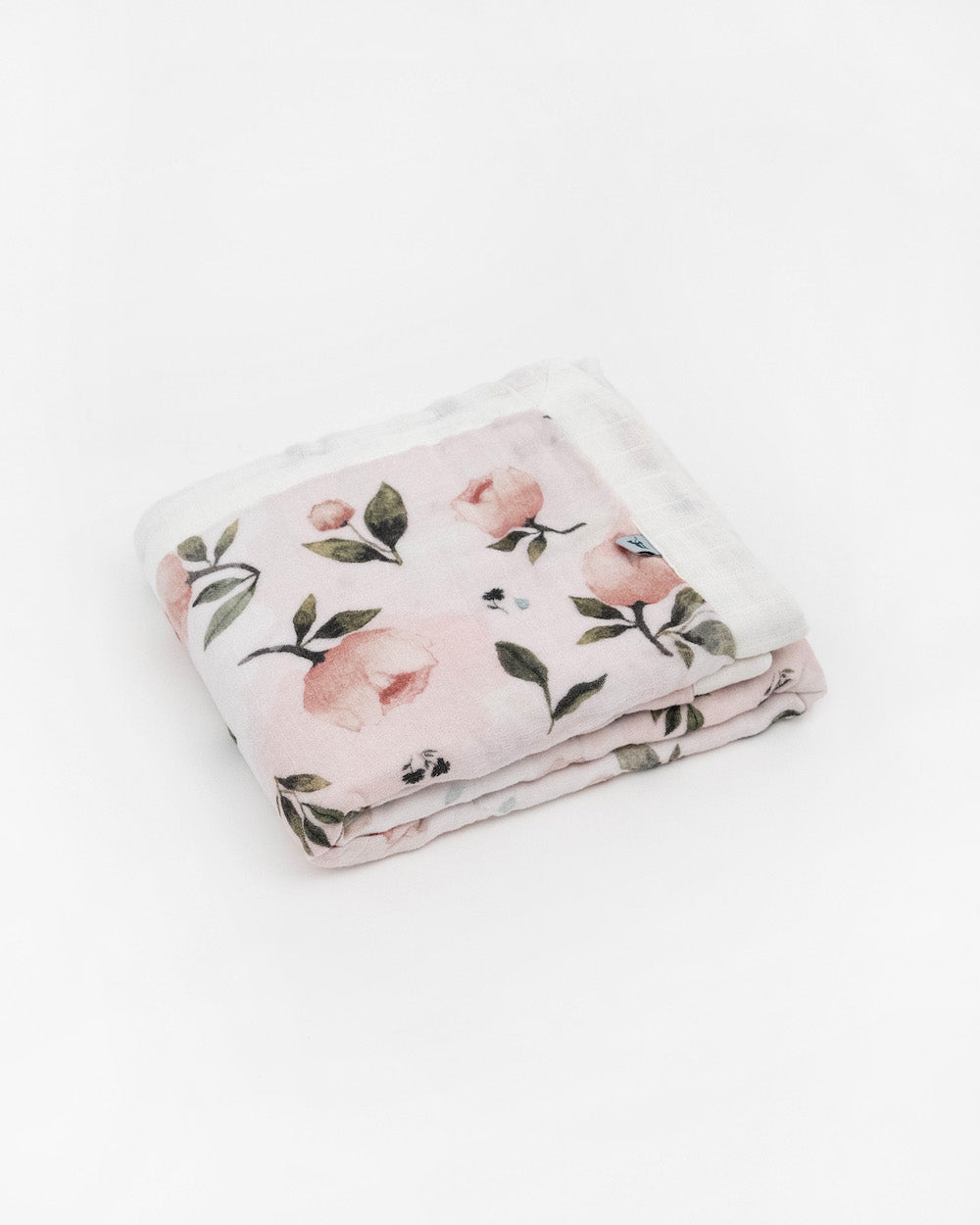 Organic Cotton Muslin Baby Quilt - Watercolor Floret