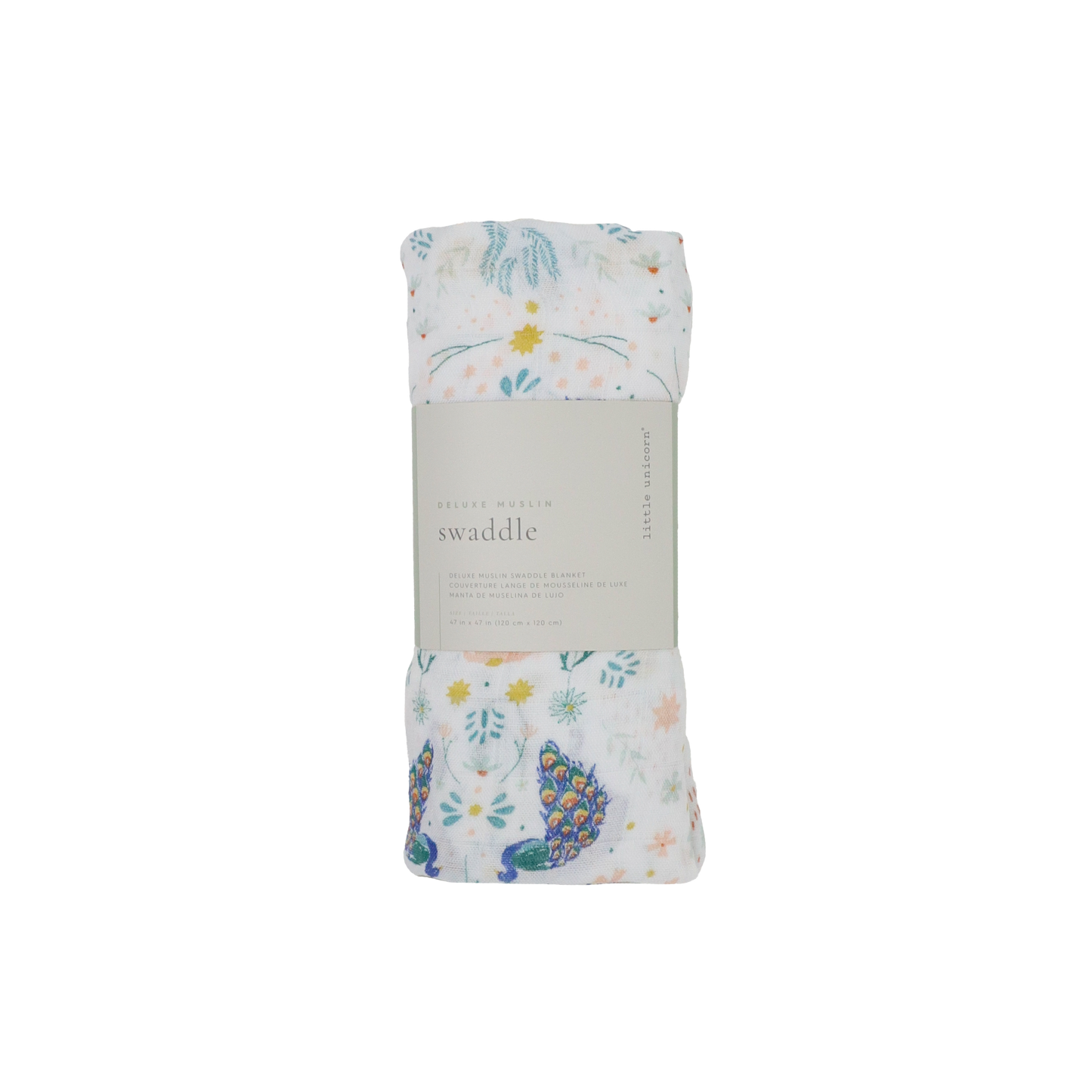 Deluxe Muslin Swaddle Blanket - Peacock