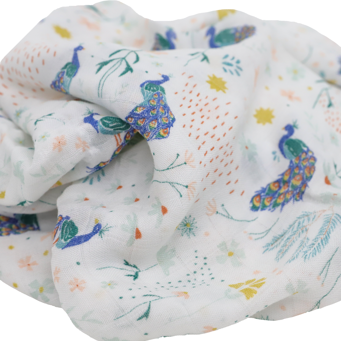 Deluxe Muslin Swaddle Blanket - Peacock