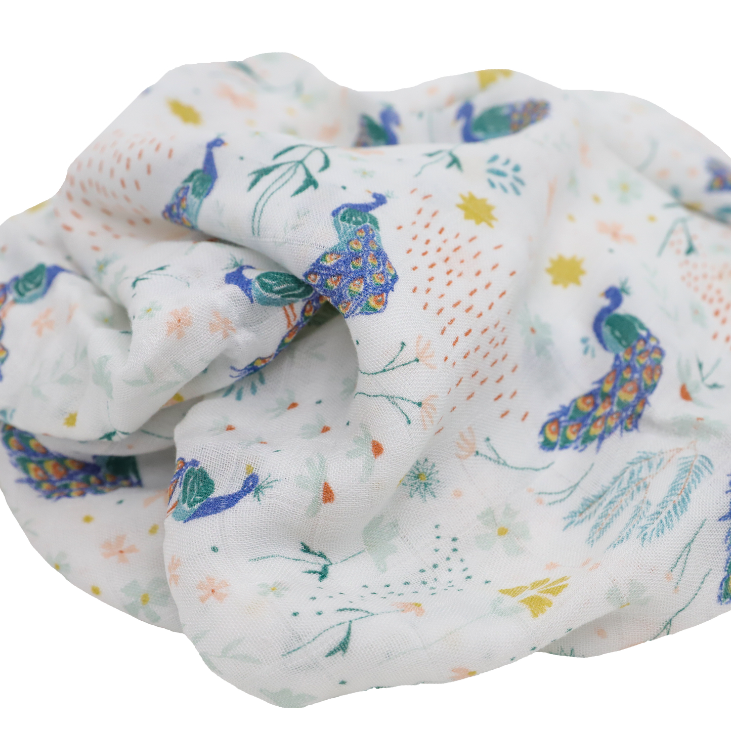 Deluxe Muslin Swaddle Blanket 2 Pack - Peacock