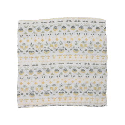 Deluxe Muslin Swaddle Blanket - Heirloom Floral