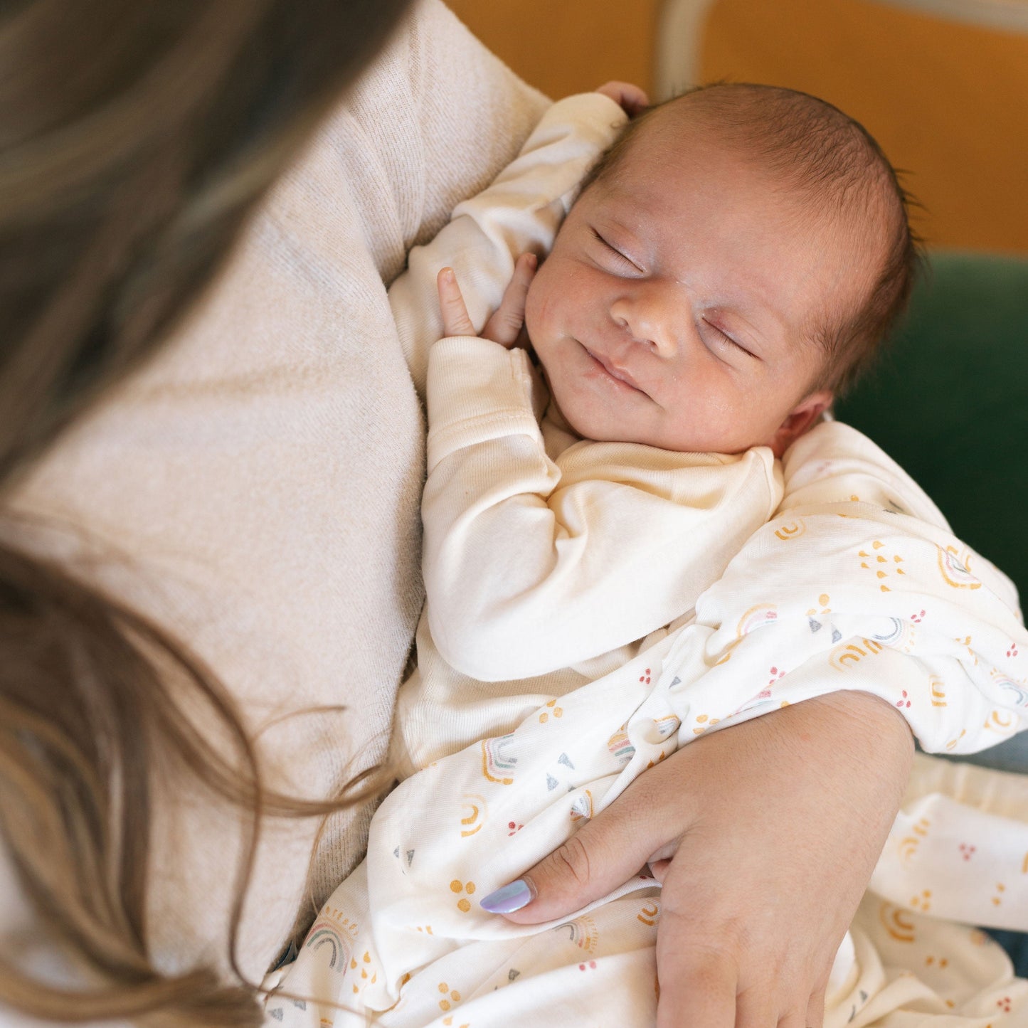 Stretch Knit Swaddle Blanket - Rainbows