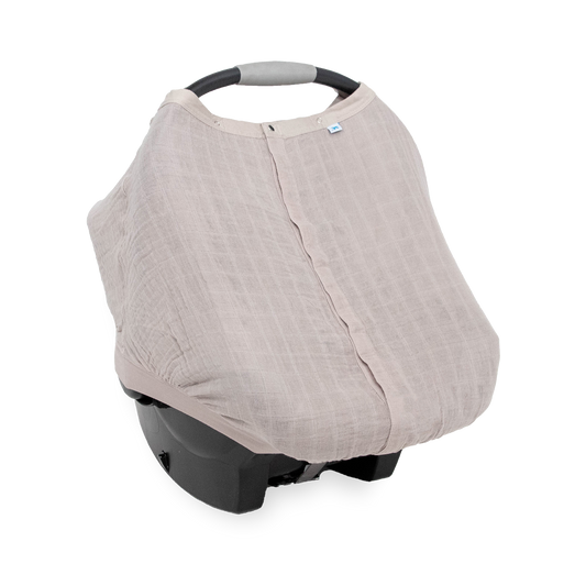 Cotton Muslin Car Seat Canopy - Porpoise