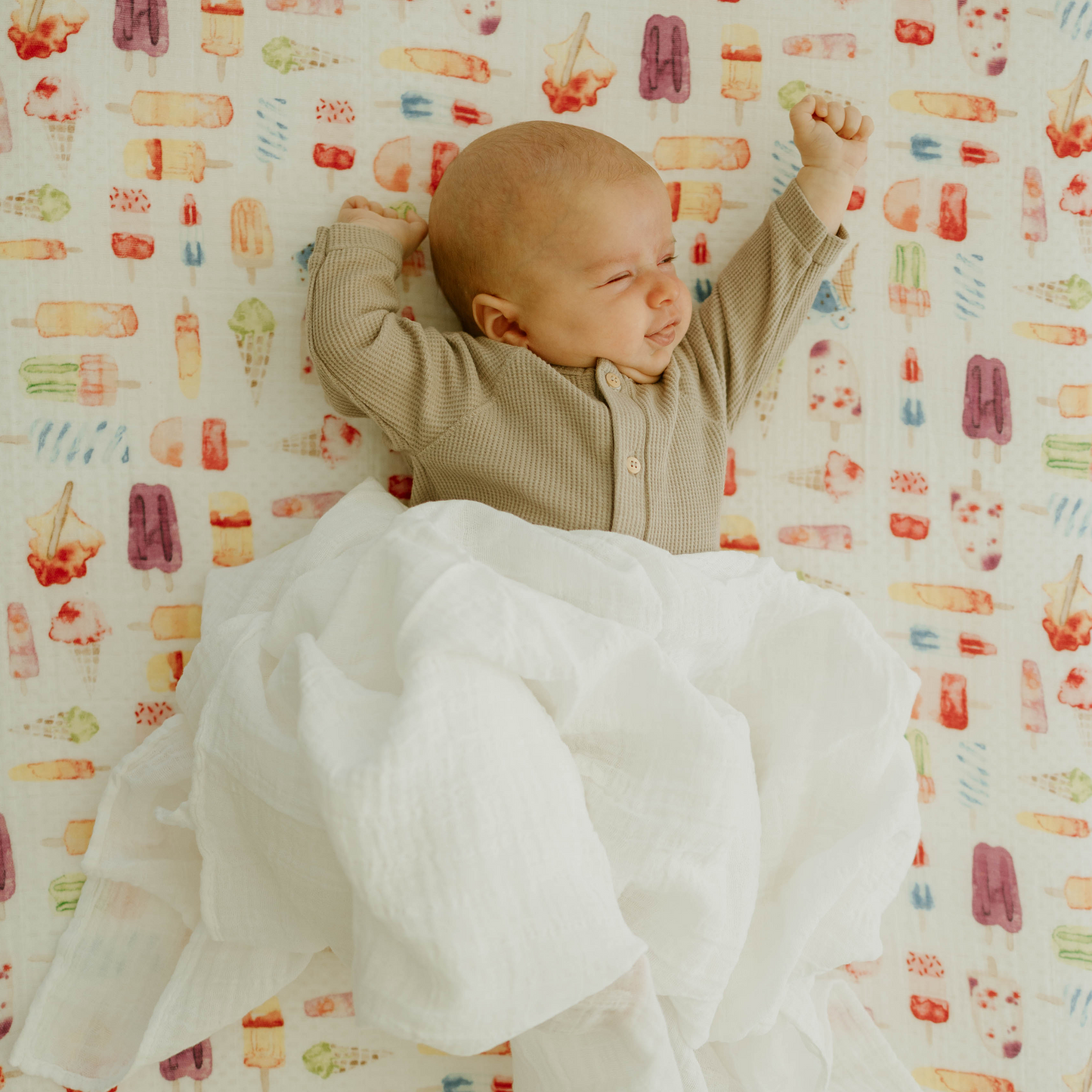 Cotton Muslin Swaddle Blanket 3 Pack - White