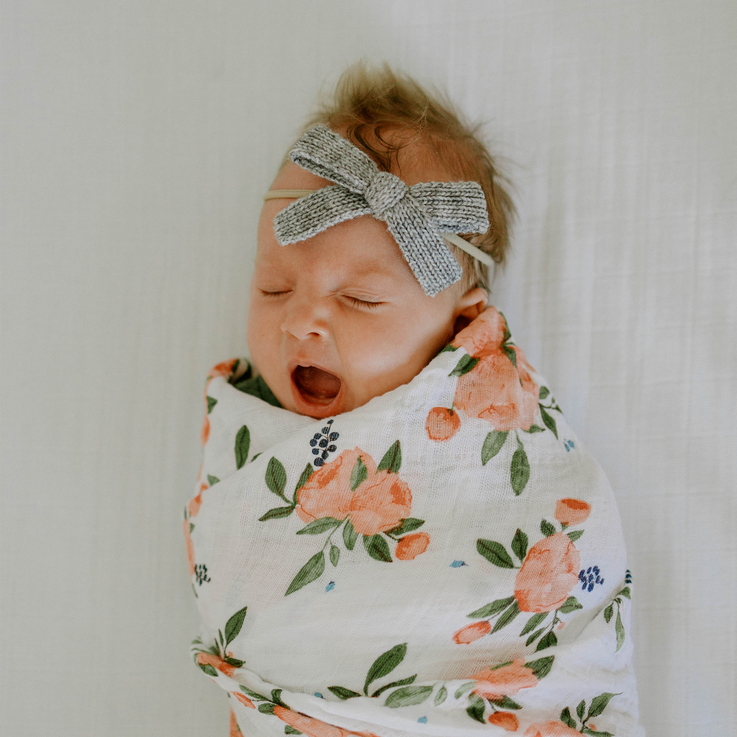 Cotton Muslin Swaddle Blanket 3 Pack - Watercolor Roses