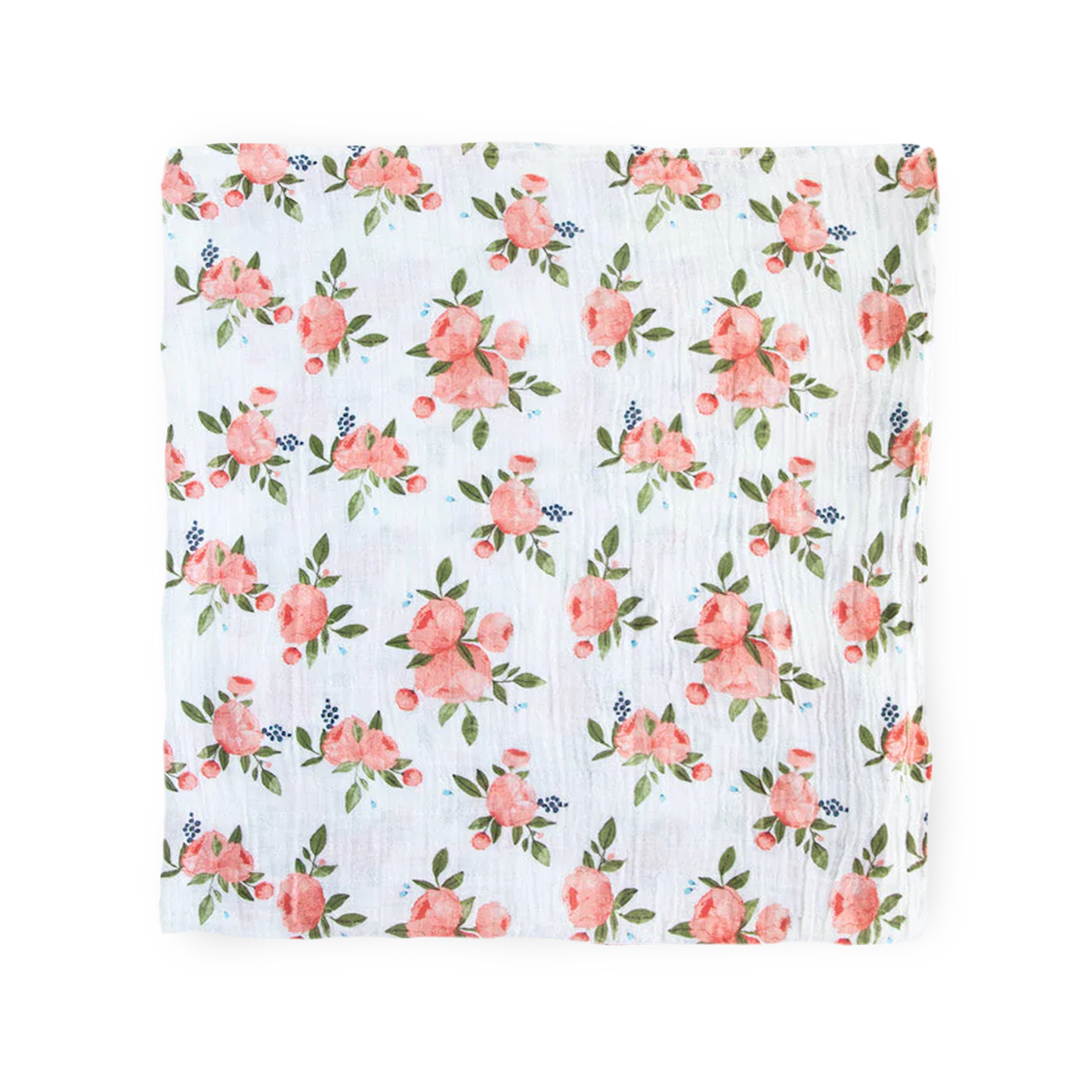 Cotton Muslin Swaddle Blanket 3 Pack - Watercolor Roses